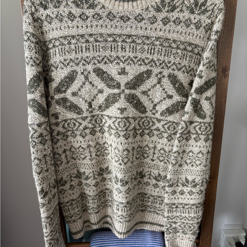 Jack & Jones Men's Crewneck Sweater - Cream and Gray